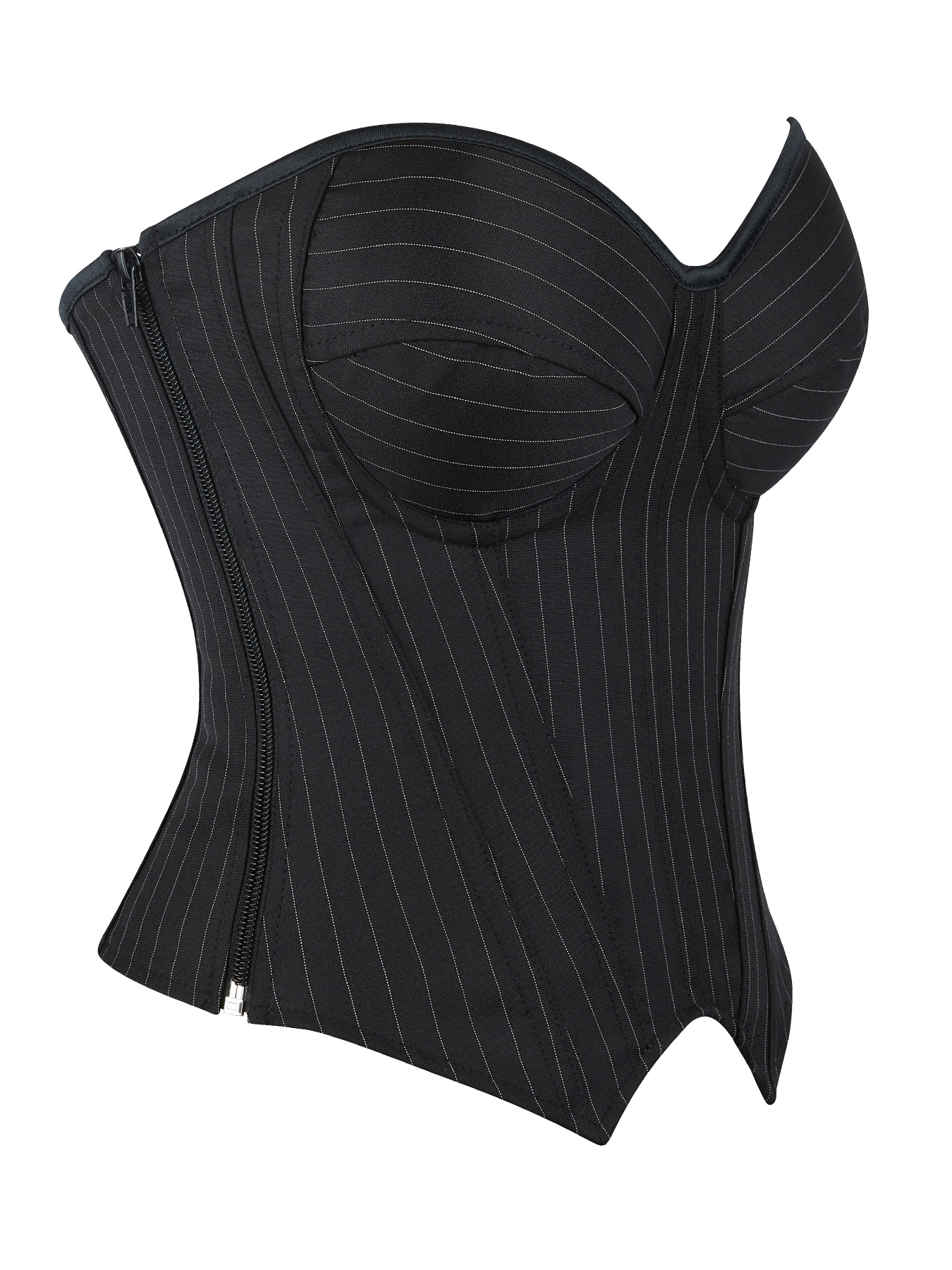 Elegant Striped  Corset Top for Women Vintage Lace Up Boned Strapless